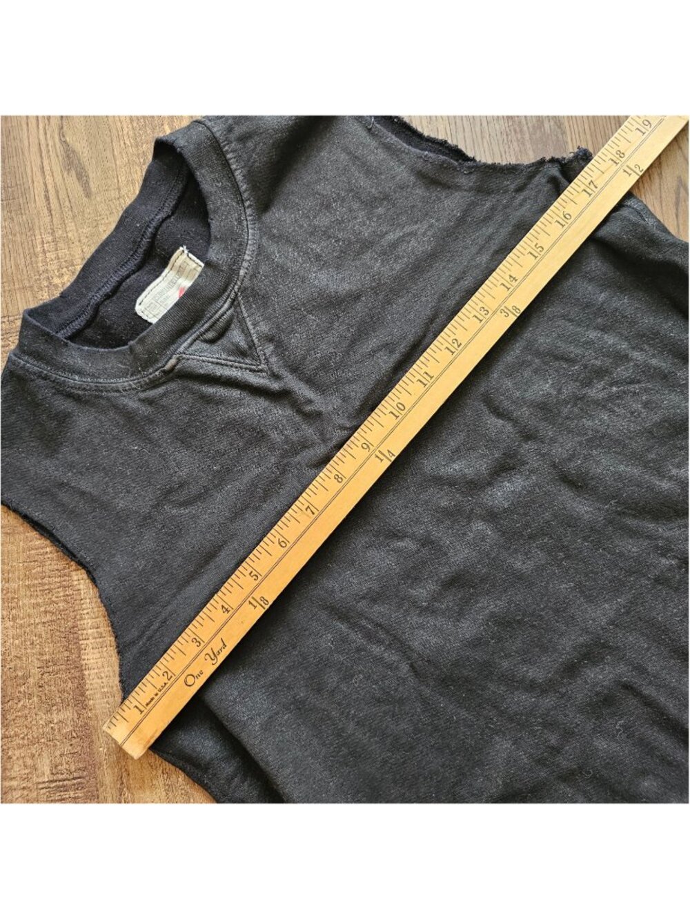 Current/Elliott The Sleeveless Stadium Distressed Muscle Top, 2, Black Shimmer